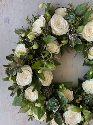 Textured white wreath