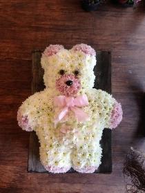 Teddy pink and white.