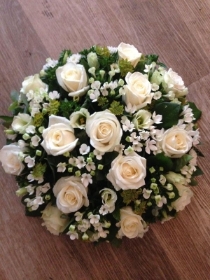 white rose posy pad